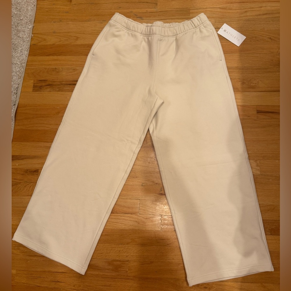 ATHLETA NWT FOREVER FLEECE WIDE LEG SWEATPANTS